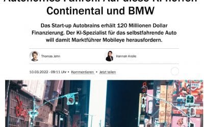 Handelsblatt – Autonomes Fahren: Auf diese KI hoffen Continental und BMW