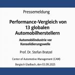 Performance-Vergleich von 13 globalen AutomobilherstellernAutomobilindustrie vor Konsolidierungswelle
