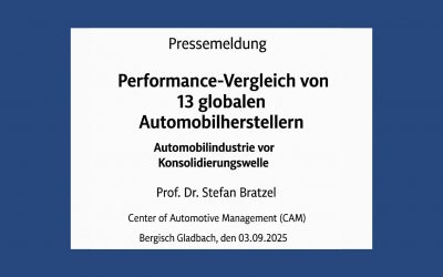 Performance-Vergleich von 13 globalen AutomobilherstellernAutomobilindustrie vor Konsolidierungswelle