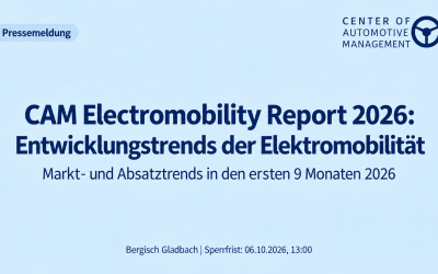 Entwicklungstrends der Elektromobilität in Deutschland: Markt- und Absatztrends in den ersten 9 Monaten 2026